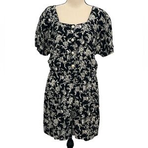 Judy Knapp | Floral Print Vintage 1980’s Romper Sz S
